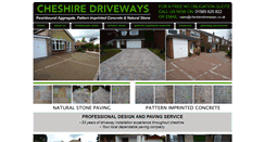 Desktop Screenshot of cheshiredriveways.co.uk